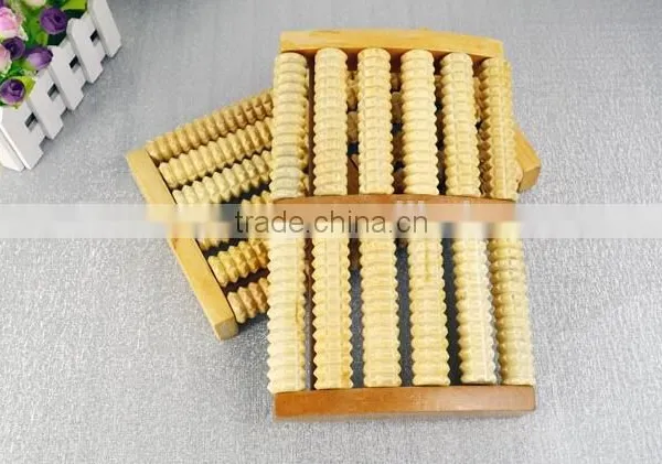Wholesale 6 Rows Body Relax Massager Tool Foot Massage Wooden Roller photo-3