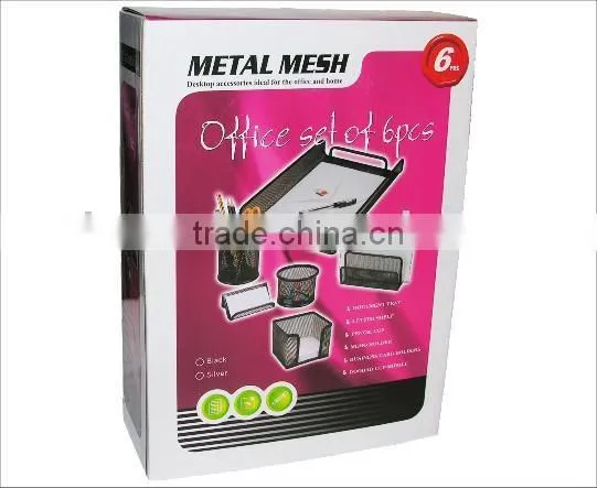 Item No.: STA4036 6pcs Office Set / Mesh Desk Set