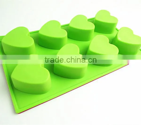 10114 8 Pcs Hearts Shape Silicone Cake Mold photo-2