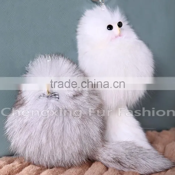 CX-R-11D Fancy Accessory Girls' Genuine Fox Fur Korea Fur Keychain photo-6