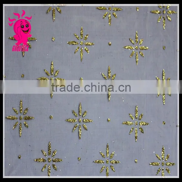 2015 Wholesale Christmas Tulle Snow Printing Soft Tulle for Christmas photo-3