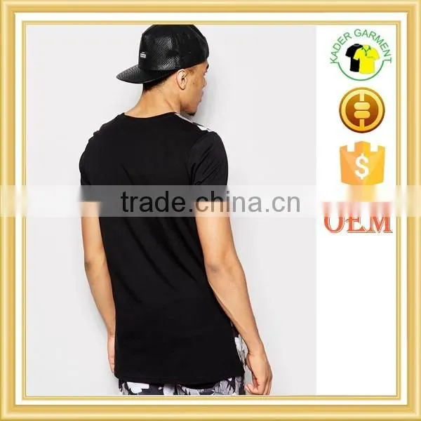 Slim Fit Floral Sublimation Printed T-shirt, Long t Shirts for Men 2015 photo-2