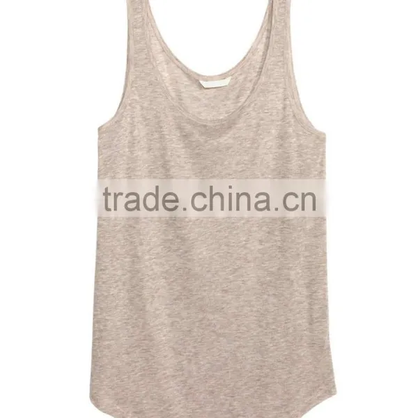 Cotton Curve Hem Ladies Stringer Vest photo-2
