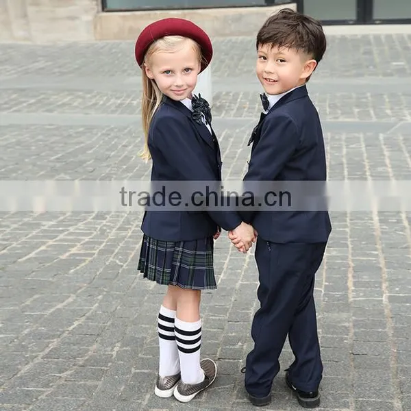 High End Plain Nice Design Logo Plate School Uniforms for Kindergarten Wholesale photo-3