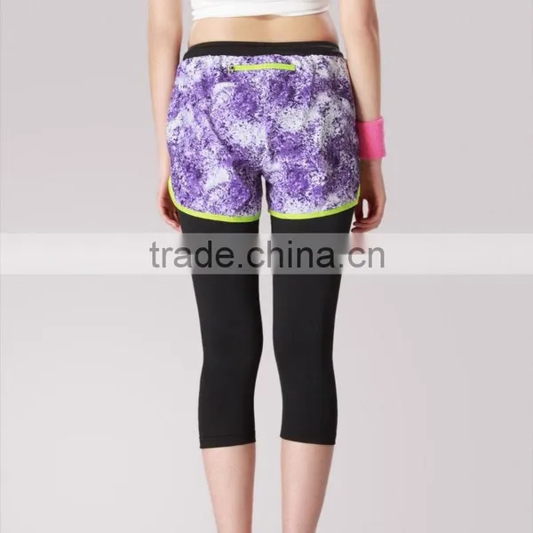 Hot Sale Crossfit High Waist Printed Shorts Sports (Wear) Gym Ladies Tights photo-4