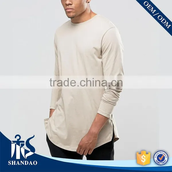 Guangzhou Shandao Factory Manufacture Wholesale Price High Quality 180g 100% Cotton Short Sleeve O-Neck Longline Men's T Shirt photo-6