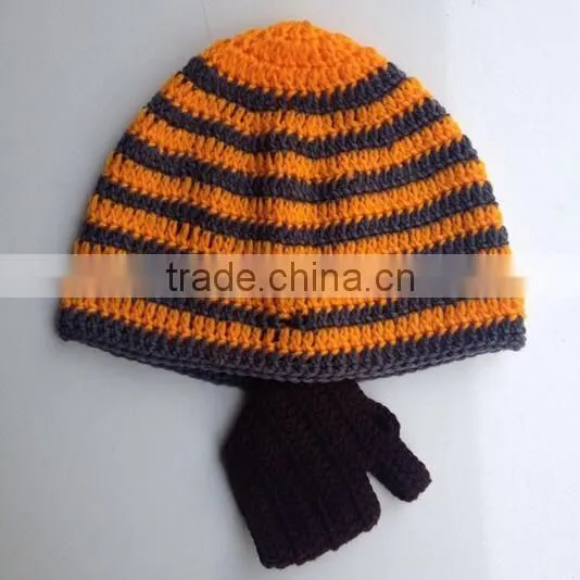 100% Acrylic Funny Knitted Men's Winter Ski Face Mask Beard Beanie Hat photo-5