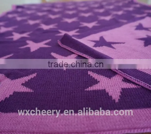 Soft Jacquard Knitted Baby Throw Blanket photo-2