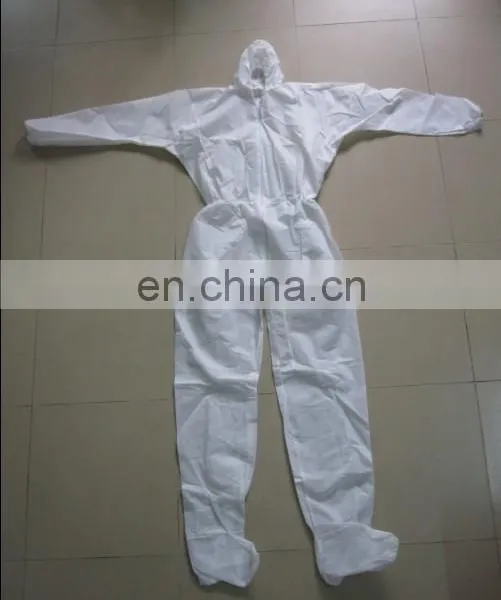 Free Sample Disposable Polypropylene Safety Coverall With Hood White photo-5