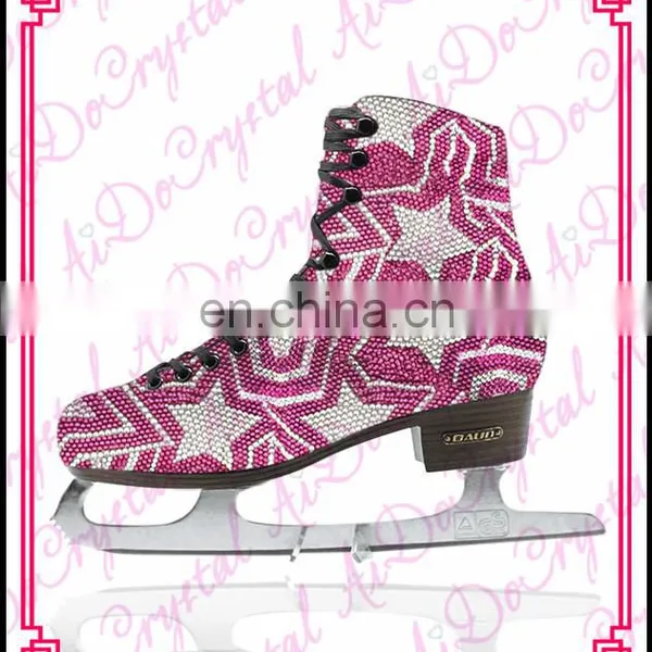 Aidocrystal Exclusive Design Crystal Covered Ice Dancing Shoes,ice Skating Shoes photo-5
