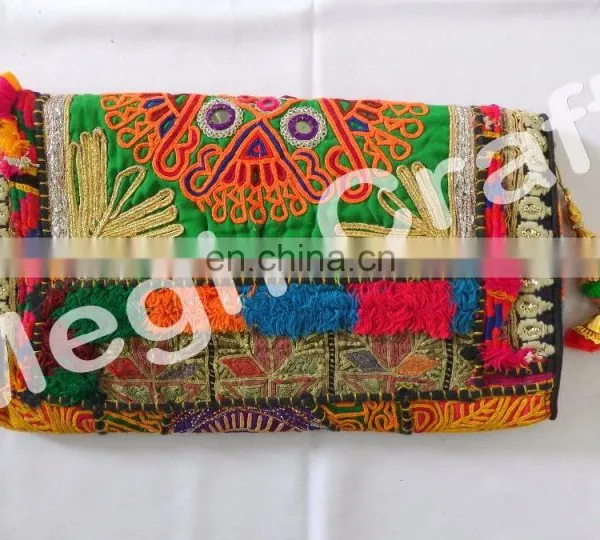 Wholesale Vintage Handmade Coin Purse-Indian Vintage Wedding Purse -Vintage Banjara Gypsy Clutch -Indian Embroidered Clutch Bag photo-3