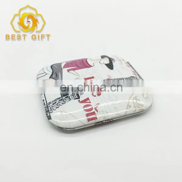 Hot Selling Personalized ''Love You'' Printing Pocket Mirror For Women photo-2