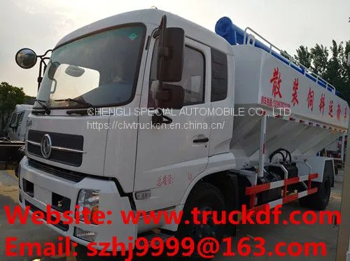 Продажа заводом грузовика Dongfeng для доставки корма для животных с гидравлическим разгрузочным механизмом