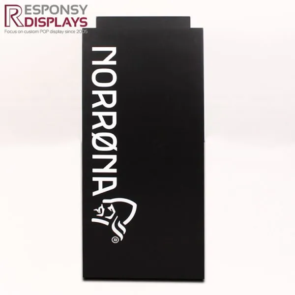 Custom-made Floor Standing Black MDF Clothing Display Stand photo-2
