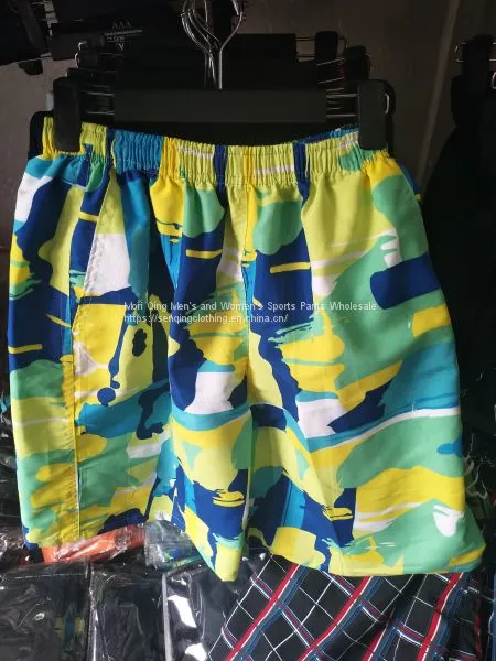 Printed Summer Shorts, Wide Sweatpants, Men's Breathable Beach Pants.