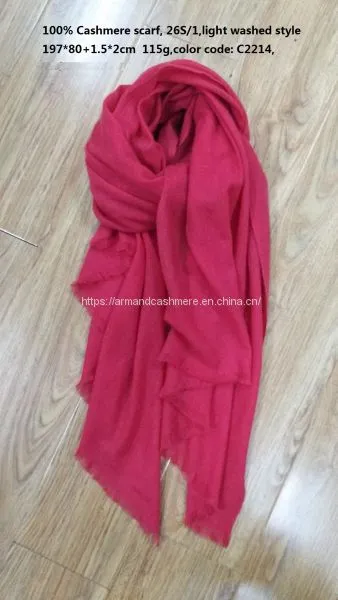 Light Washed Woven Cashmere Scarves (S21CP0578)