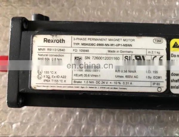 Second Hand 90% New Rexroth MSK030C-0900-NN-M1-UP1-NSNN Servo Motor For CNC Router photo-2