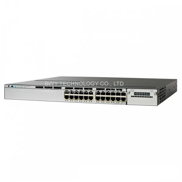 Cisco 3850 PoE Layer 2 Network Switch 24 Port PoE+ Managed Stackable Ethernet Switch