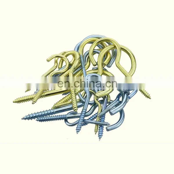 Zinc Plated Eye Screw Close Eye Hook Screw,brass Plated Screw Eyes photo-4