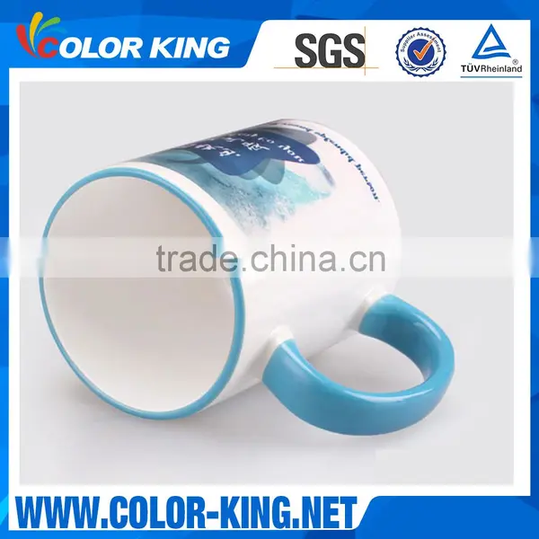 Manufacturer Wholesale Sublimation 11oz Top Grade Rim Colourful Mug photo-4