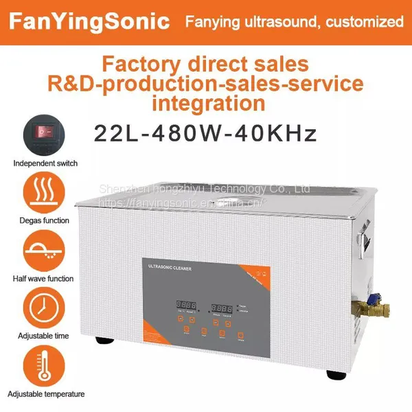 FanYing Ultrasonic Cleaner 22L 900W Digital Timer Adjust Temperature Degas For Bath Jewelry Glasses Watch Industrial Parts photo-3