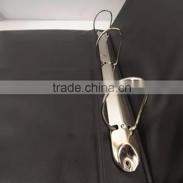 PU Leather A5 Embossed Printing D Shape 3 Ring Binder With Name Card Quality Choice photo-4