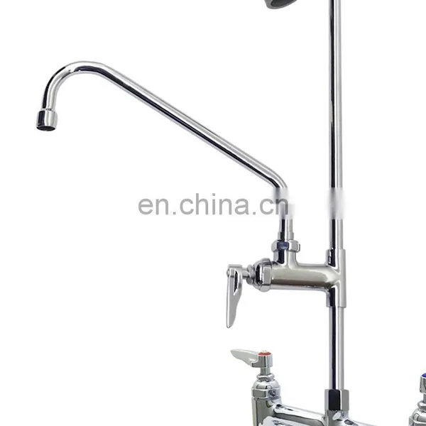 8inch Center Deck Mount Pre-Rinse With Wall Bracket and Add on Faucet With 12inch Spout photo-3