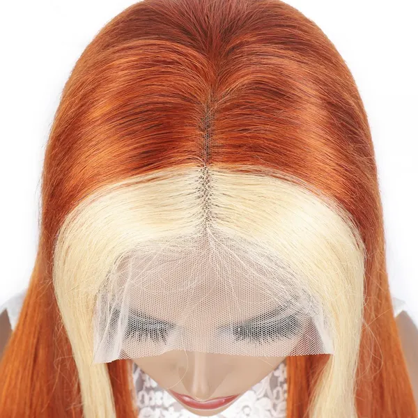 Ginger Blonde Lace Front Wig Straight Hd Lace Frontal Wig 613 Colored Human Hair Wigs 13X4 Ginger Lace Front Wig photo-5