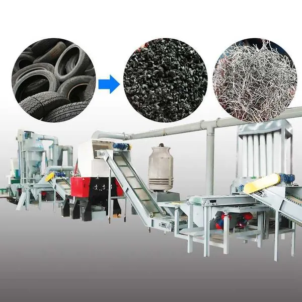 Old Tire Recycling Machine OTR Tire Bead Wire Extruder Tire Rubber Crusher Granulator Recycling Line photo-3