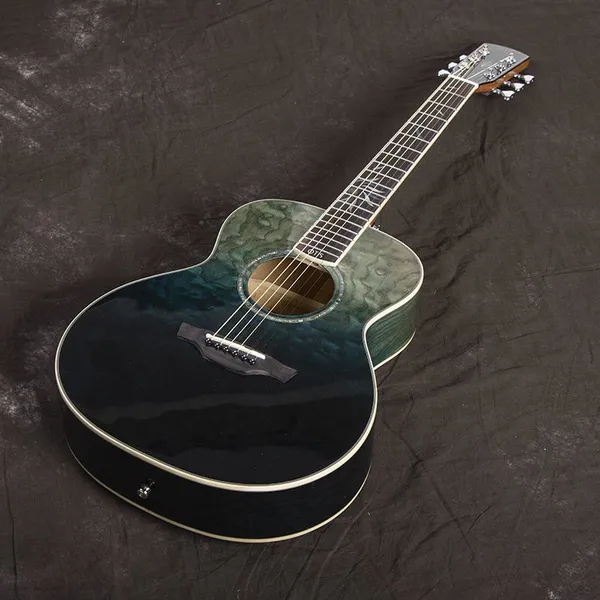 Otis Solid Wooden Colorful Guitar AM-Blue 36inch Mini Guitar Travel Acoustic Guitar Manufacturer photo-5