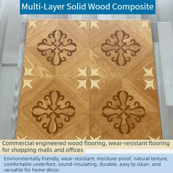 Environmentally Friendly E0 Grade Solid Wood Composite Flooring, Household Silent and Waterproof Flooring photo-2