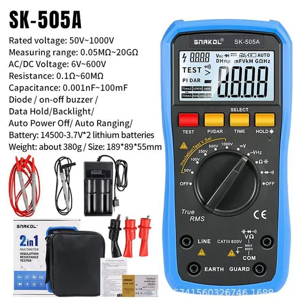 SNAKOL SK-505A Digital Multimeter With High-Precision Insulation Test and 2-Year Warranty photo-4