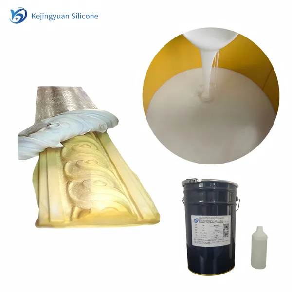 Gypsum Line Mold Adhesive High Tear Resistant High Strength Molding Silicone Low Shrinkage Precision Reproduction Liquid Silicone