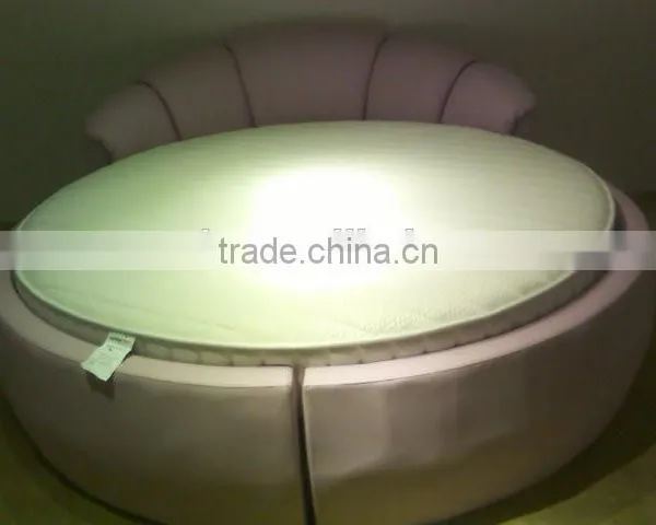 PU Leather Cow Leather Round Bed photo-2