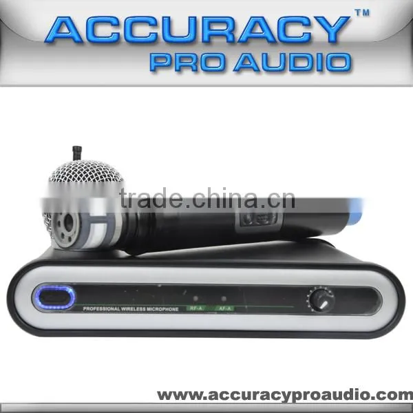 Professional Plastic Body Best Wireless Microphone For Karaoke UHF-13 photo-2