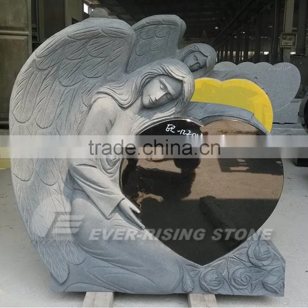 Black Granite Angel Headstones photo-2