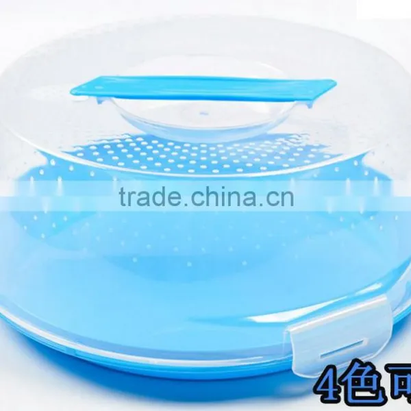 AN182 ANPHY Sealing PP Food Plastic Crystal Cover Round Cake Suitcase Carrying Box Snack Box Handle Max 10'' Cake Takeaway Pack photo-6