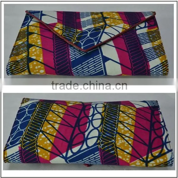 China Hot Selling Women African Wax Prints Fabric Clutch Bag photo-2