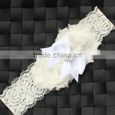 Fashion Baby Lace Flower Headband Infant Headband Toddler Headband Navy Blue Headband Baby Flower Hair Band Wh-1738 photo-6