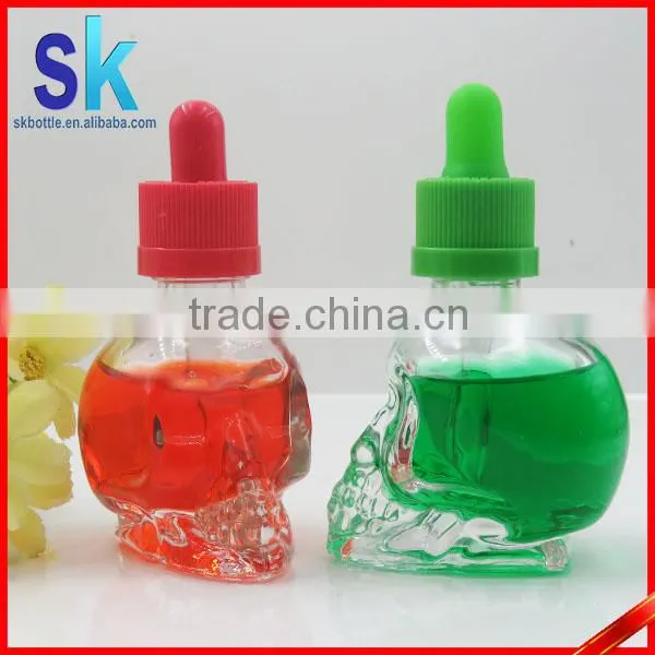 30ml Clear Skull Bottles With the Black Dropper Cap photo-4