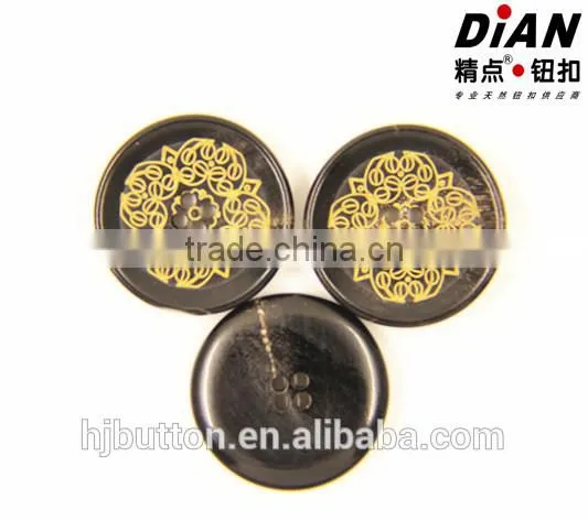 2016 Laser Flower Fashion Large Garment Horn Buttons for Wholesale photo-2