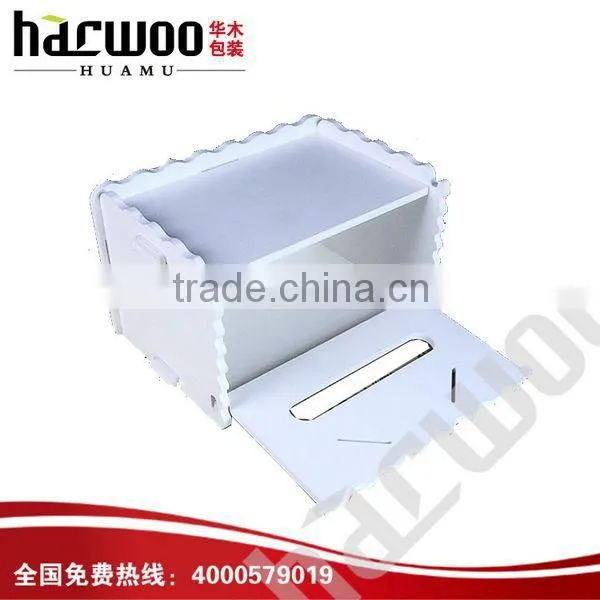 White Plywood Tissue Box for Girls photo-2