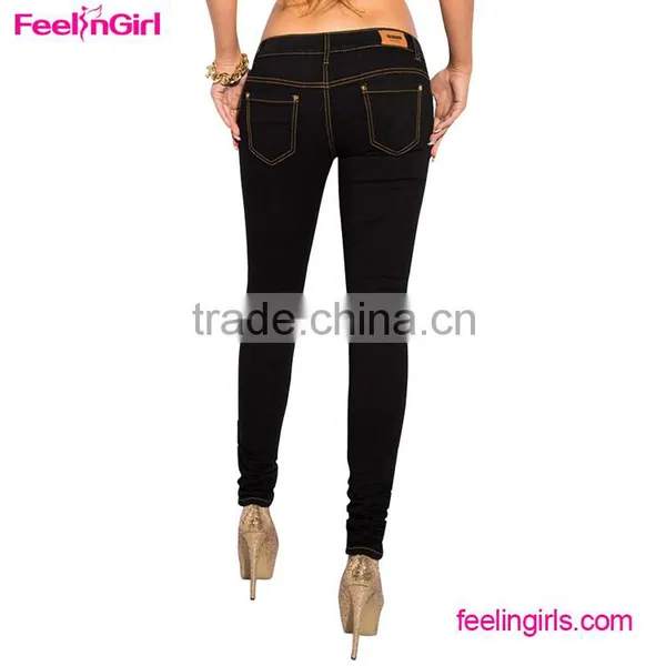 Black Fashion Pants Jeans Women Factory Price Quality Choice photo-5