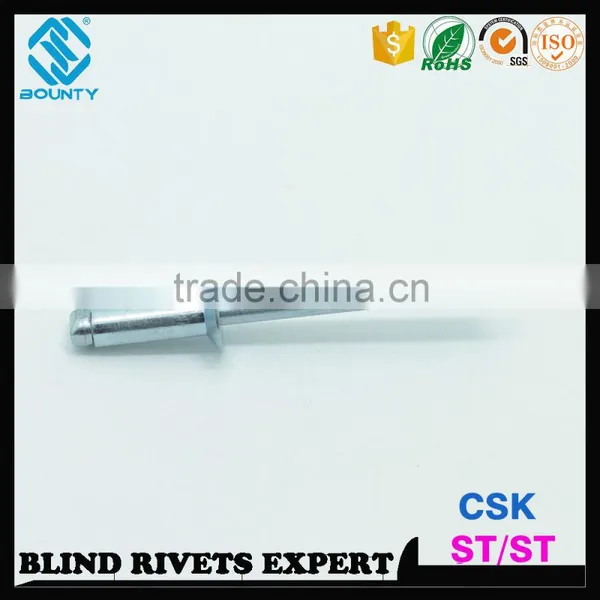 DIN7337 STEEL RIVET BODY STEEL MANDREL CSK HEAD ST/ST RIVETS photo-2