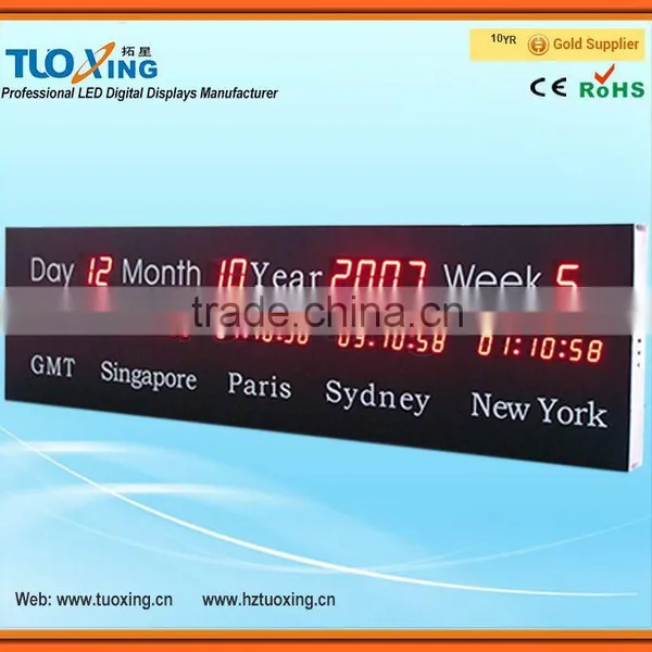 Day Month Week Year 4 Groups Cities' Timel Large Led International Time Clocks
