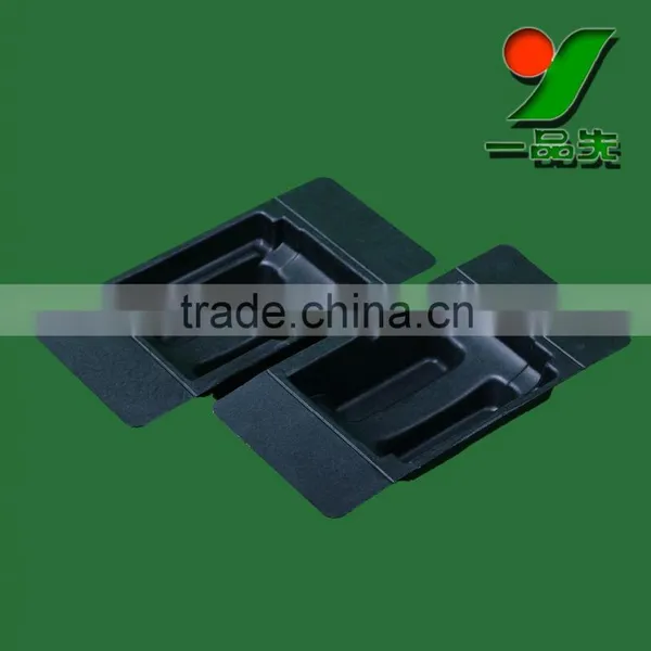 Black Color Fiber Molded Biodegradable Protective Packaging Inserts Trays Plastic Blister Packaging photo-6