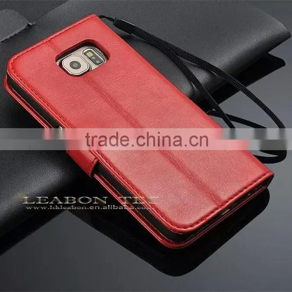 Wallet Leather Case for Samsung Galaxy s6 Edge Cover Case photo-3