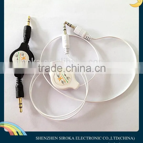 3.5mm Aux Audio Cable Usb Data Transfer M to M Retractable Audio Data Cable for IPod IPhone MP3 Players