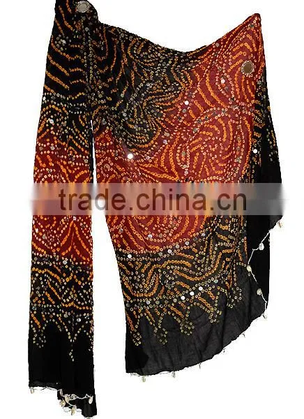 Girls Summers Latest Fashion Wear Cotton Scarves Online - Cotton Bandhej Dupatte