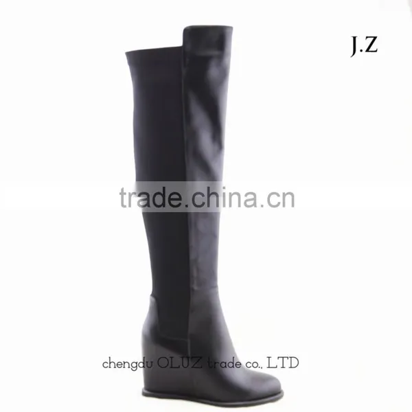 LQEB34 unique winter wedge boots fuzzy lining winter boots mukluk winter boots rubber outsole